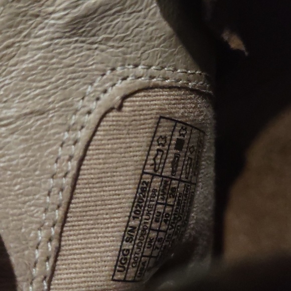 UGG Women’s Glee Brown Leather Ankle Zip Up Bootie Boots 1020262 Size 9 - Picture 8 of 10